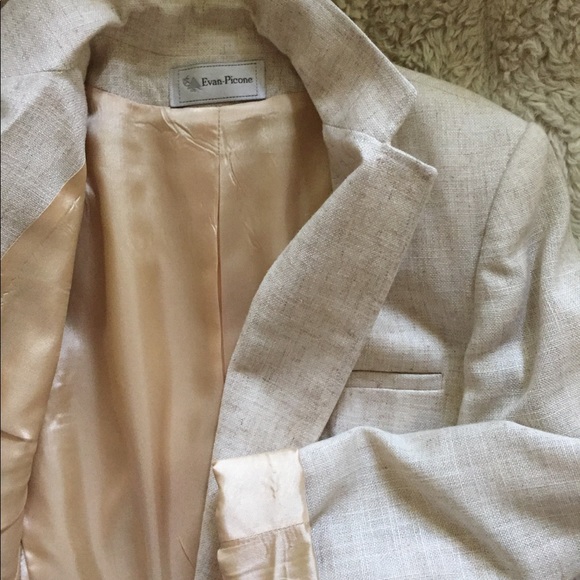 🤓Vintage cream linen suit🤓👍🏼 - Picture 3 of 4